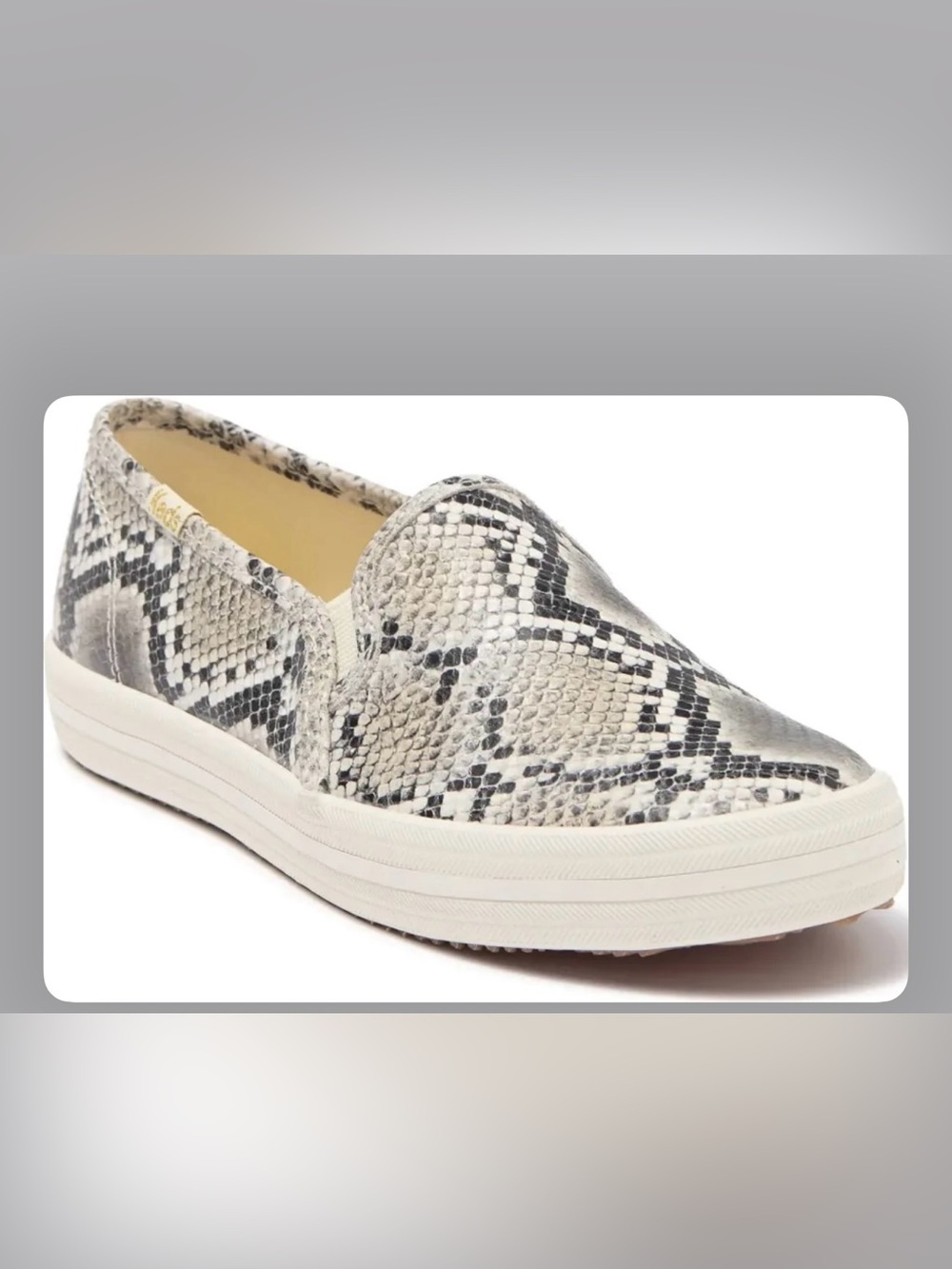 Kate Spade X Ked’s Double Decker Snake Print Sneaker Slip-on